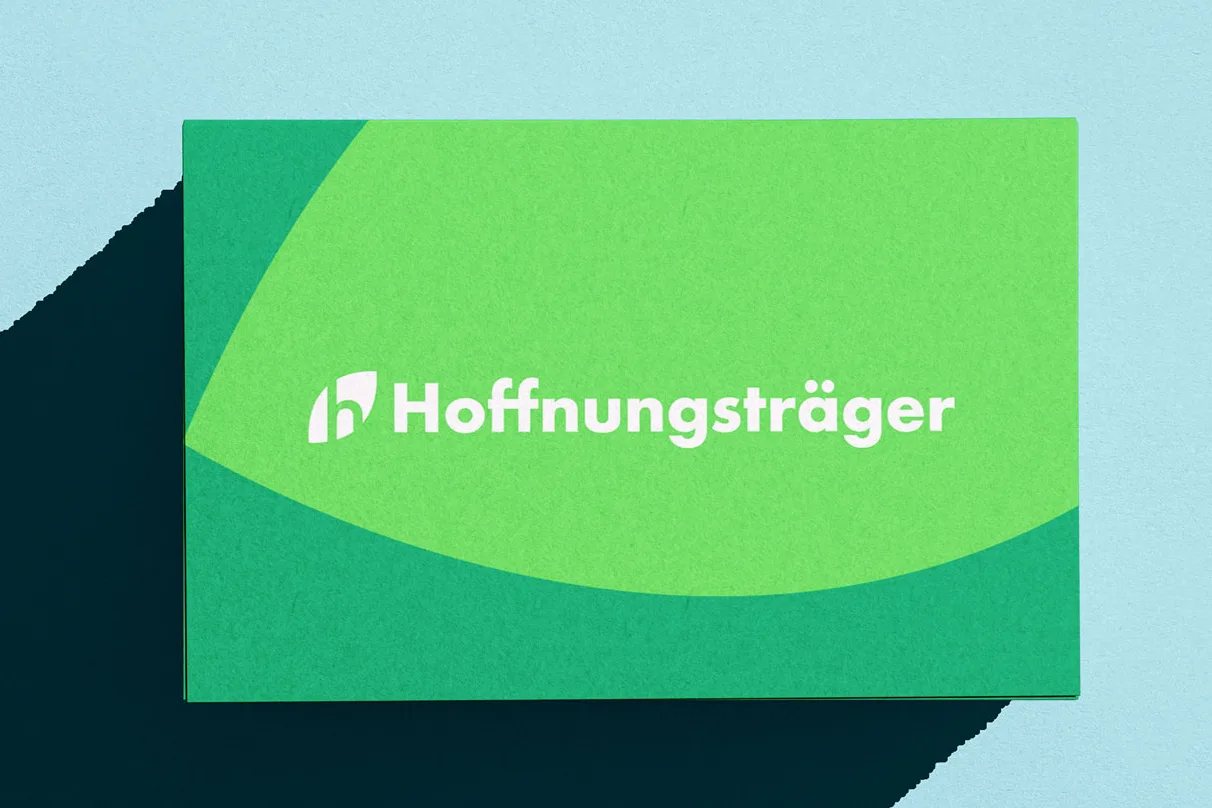Hoffnungsträger Logo auf Visitenkarte